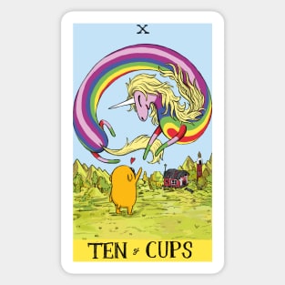 Rainicorn as 10 of Cups Sticker